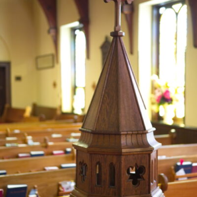 Baptismal font and cover, St Luke's Episcopal Church