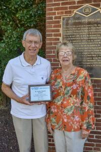 Rich and Peggy Boyd, receive award from Love INC on behalf of St Luke's Episcopal Church, Seaford, DE in recognition of 8 years service to Code Purple shelter.